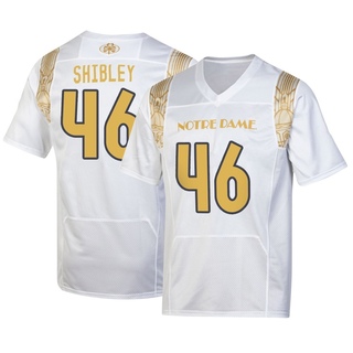 Adam Shibley Replica White Men's Notre Dame Fighting Irish 2022 Shamrock Series Jersey
