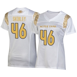Adam Shibley Replica White Women's Notre Dame Fighting Irish 2022 Shamrock Series Jersey