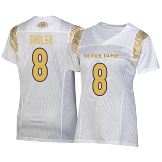 Adon Shuler Replica White Women's Notre Dame Fighting Irish 2022 Shamrock Series Jersey