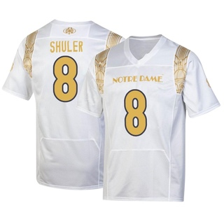 Adon Shuler Replica White Youth Notre Dame Fighting Irish 2022 Shamrock Series Jersey