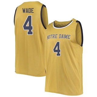 Alex Wade Replica Gold Youth Notre Dame Fighting Irish Basketball Jerseys