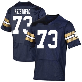 Andrew Kristofic Premier Navy Men's Notre Dame Fighting Irish Replica 2021 Shamrock Series Football Jersey