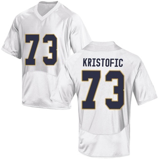 Andrew Kristofic Replica White Men's Notre Dame Fighting Irish Football Jersey
