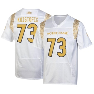 Andrew Kristofic Replica White Youth Notre Dame Fighting Irish 2022 Shamrock Series Jersey