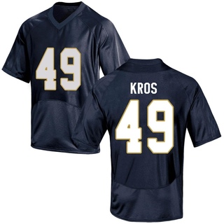 Andrew Kros Game Navy Blue Youth Notre Dame Fighting Irish Football Jersey