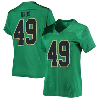 Andrew Kros Replica Green Women's Notre Dame Fighting Irish Football Jersey