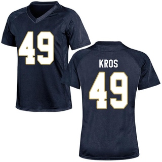 Andrew Kros Replica Navy Blue Women's Notre Dame Fighting Irish Football Jersey
