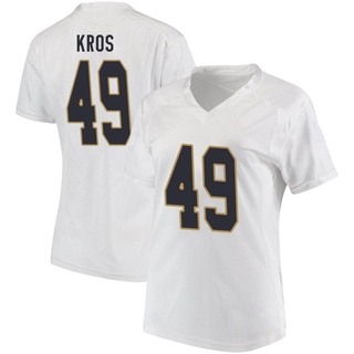 Andrew Kros Replica White Women's Notre Dame Fighting Irish Football Jersey