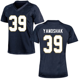 Andrew Yanoshak Replica Navy Blue Women's Notre Dame Fighting Irish Football Jersey