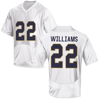 Aneyas Williams Game White Youth Notre Dame Fighting Irish Football Jersey