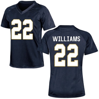 Aneyas Williams Replica Navy Blue Women's Notre Dame Fighting Irish Football Jersey