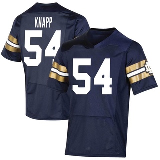 Anthonie Knapp Premier Navy Men's Notre Dame Fighting Irish Replica 2021 Shamrock Series Football Jersey