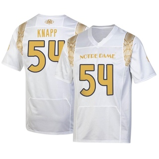 Anthonie Knapp Replica White Youth Notre Dame Fighting Irish 2022 Shamrock Series Jersey