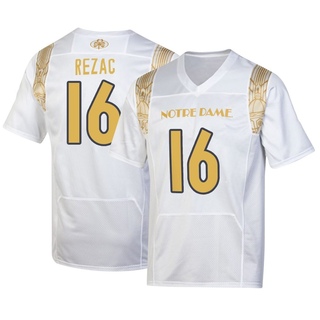 Anthony Rezac Replica White Men's Notre Dame Fighting Irish 2022 Shamrock Series Jersey