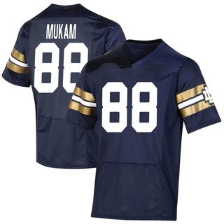 Armel Mukam Premier Navy Men's Notre Dame Fighting Irish Replica 2021 Shamrock Series Football Jersey