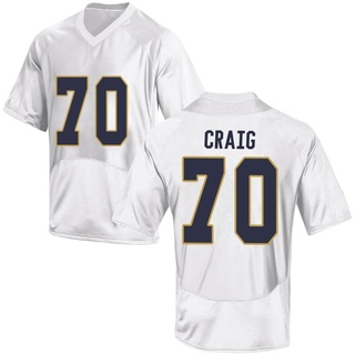 Ashton Craig Game White Men's Notre Dame Fighting Irish Football Jersey