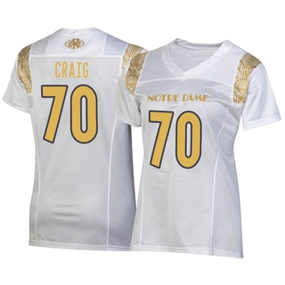 Ashton Craig Replica White Women's Notre Dame Fighting Irish 2022 Shamrock Series Jersey
