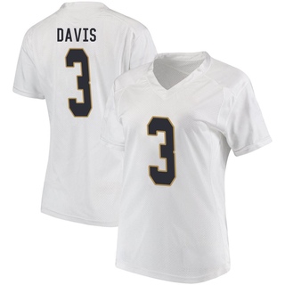 Avery Davis Game White Women's Notre Dame Fighting Irish Football Jersey