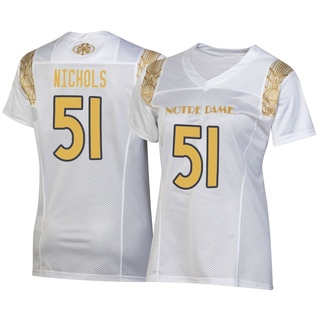 Ben Nichols Replica White Women's Notre Dame Fighting Irish 2022 Shamrock Series Jersey