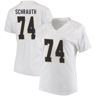 Billy Schrauth Game White Women's Notre Dame Fighting Irish Football Jersey