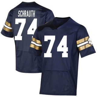 Billy Schrauth Premier Navy Men's Notre Dame Fighting Irish Replica 2021 Shamrock Series Football Jersey