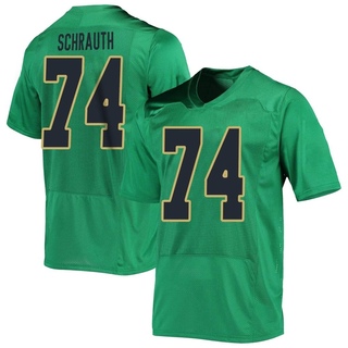 Billy Schrauth Replica Green Men's Notre Dame Fighting Irish Football Jersey
