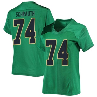 Billy Schrauth Replica Green Women's Notre Dame Fighting Irish Football Jersey