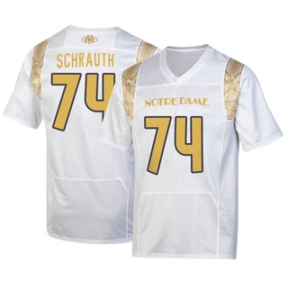Billy Schrauth Replica White Men's Notre Dame Fighting Irish 2022 Shamrock Series Jersey