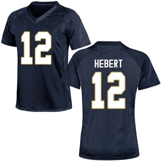 Blake Hebert Game Navy Blue Women's Notre Dame Fighting Irish Football Jersey