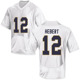 Blake Hebert Replica White Men's Notre Dame Fighting Irish Football Jersey
