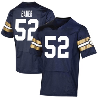 Bo Bauer Premier Navy Youth Notre Dame Fighting Irish Replica 2021 Shamrock Series Football Jersey
