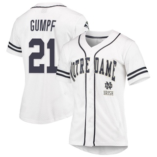 Brady Gumpf Replica White Women's Notre Dame Fighting Irish Colosseum /Navy Free Spirited Baseball Jersey