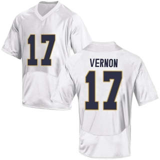 Brenan Vernon Game White Men's Notre Dame Fighting Irish Football Jersey