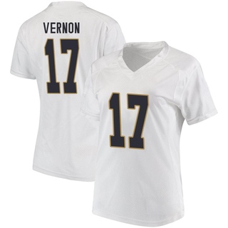 Brenan Vernon Game White Women's Notre Dame Fighting Irish Football Jersey