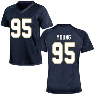 Bryce Young Game Navy Blue Women's Notre Dame Fighting Irish Football Jersey