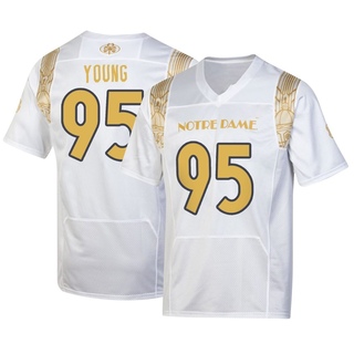 Bryce Young Replica White Youth Notre Dame Fighting Irish 2022 Shamrock Series Jersey