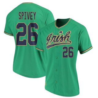 Caden Spivey Replica Green Women's Notre Dame Fighting Irish Performance Baseball Jersey