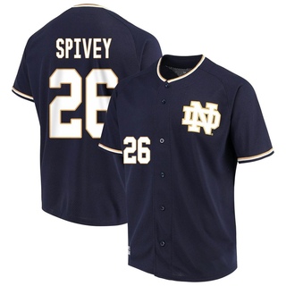 Caden Spivey Replica Navy Youth Notre Dame Fighting Irish Performance Baseball Jersey