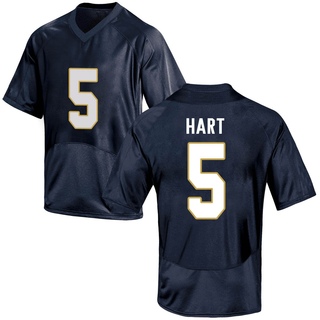 Cam Hart Game Navy Blue Men's Notre Dame Fighting Irish Football Jersey