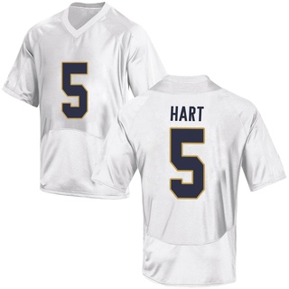 Cam Hart Game White Youth Notre Dame Fighting Irish Football Jersey
