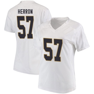 Cam Herron Replica White Women's Notre Dame Fighting Irish Football Jersey