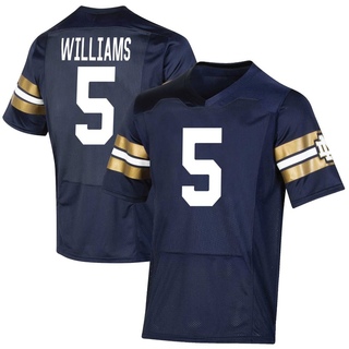 Cam Williams Premier Navy Men's Notre Dame Fighting Irish Replica 2021 Shamrock Series Football Jersey