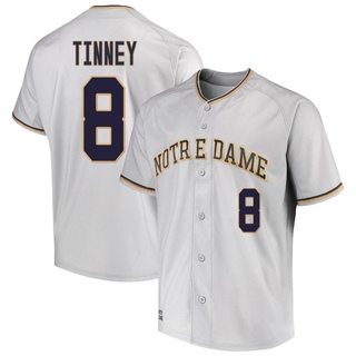 Carson Tinney Replica Gray Men's Notre Dame Fighting Irish Performance Baseball Jersey