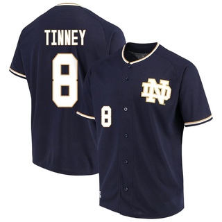 Carson Tinney Replica Navy Men's Notre Dame Fighting Irish Performance Baseball Jersey