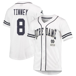 Carson Tinney Replica White Men's Notre Dame Fighting Irish Colosseum /Navy Free Spirited Baseball Jersey