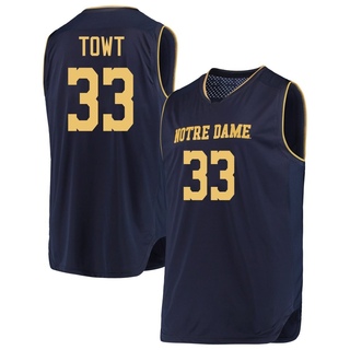 Carson Towt Replica Gold Youth Notre Dame Fighting Irish Navy/ Basketball Jerseys