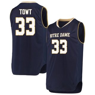 Carson Towt Replica Navy Youth Notre Dame Fighting Irish Basketball Jerseys