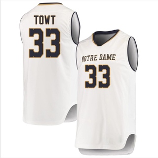 Carson Towt Replica White Men's Notre Dame Fighting Irish Basketball Jerseys