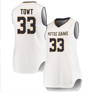Carson Towt Replica White Women's Notre Dame Fighting Irish Basketball Jerseys
