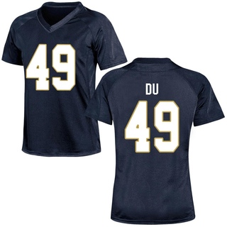 Charles Du Game Navy Blue Women's Notre Dame Fighting Irish Football Jersey